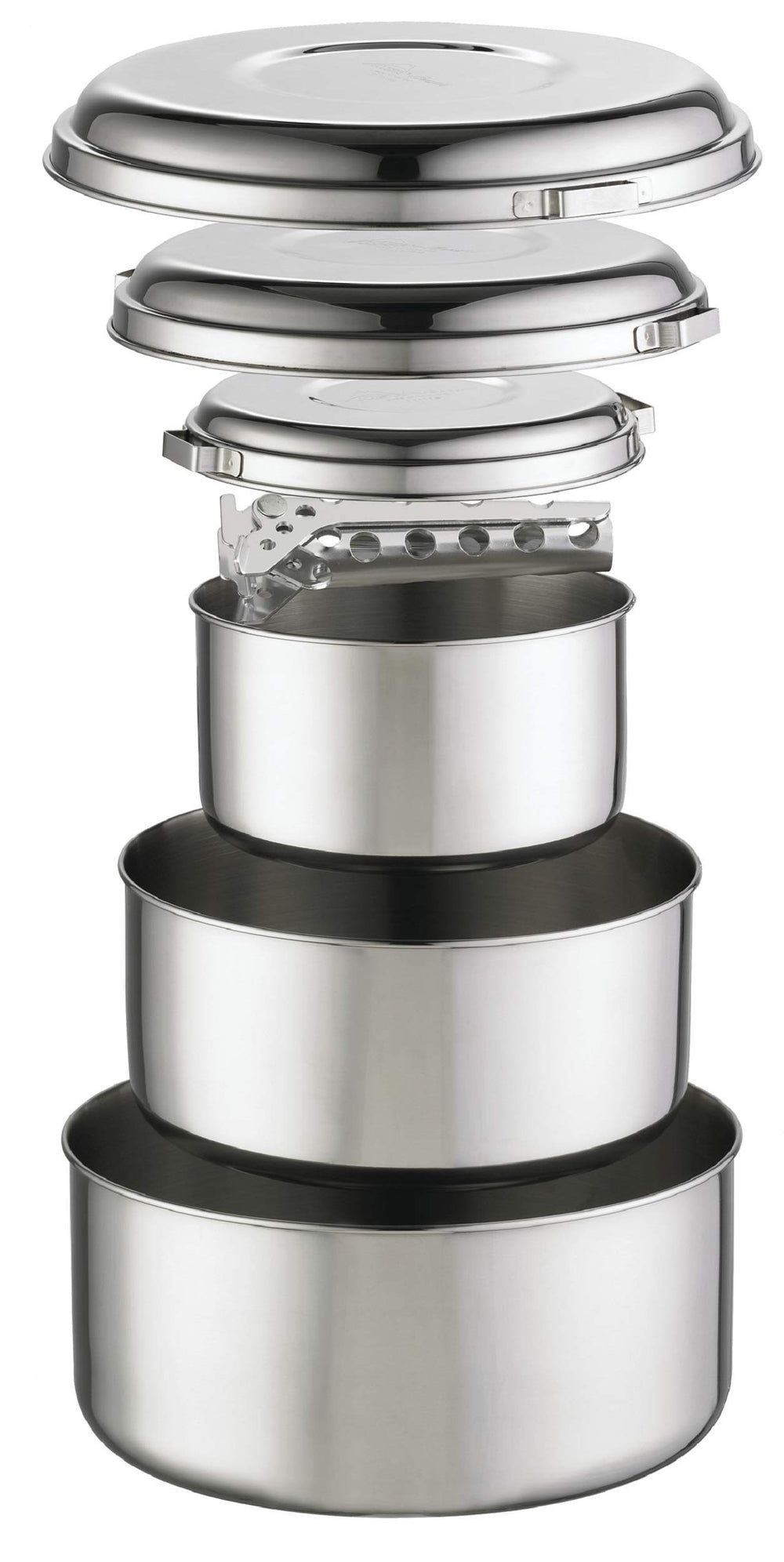 MSR Alpine 4 1L pot—durable stainless steel for solo trail meals.