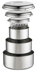 MSR Alpine 4 1L pot—durable stainless steel for solo trail meals.