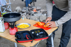MSR Alpine folding utensil set compact for quick camp meal prep
