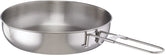 MSR Alpine fry pan top view highlighting compact nesting with the 3L pot