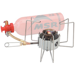 MSR Dragonfly stove assembled for stable outdoor cooking with precision simmer-to-boil control