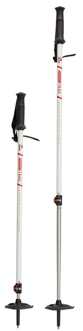 MSR DynaLock Trail pole extended to 140 cm for versatile backcountry trekking