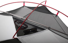MSR Elixir gear loft and end pockets keep essentials handy.