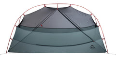 MSR Hubba Hubba LT rectangular floor supports thick pads for comfort