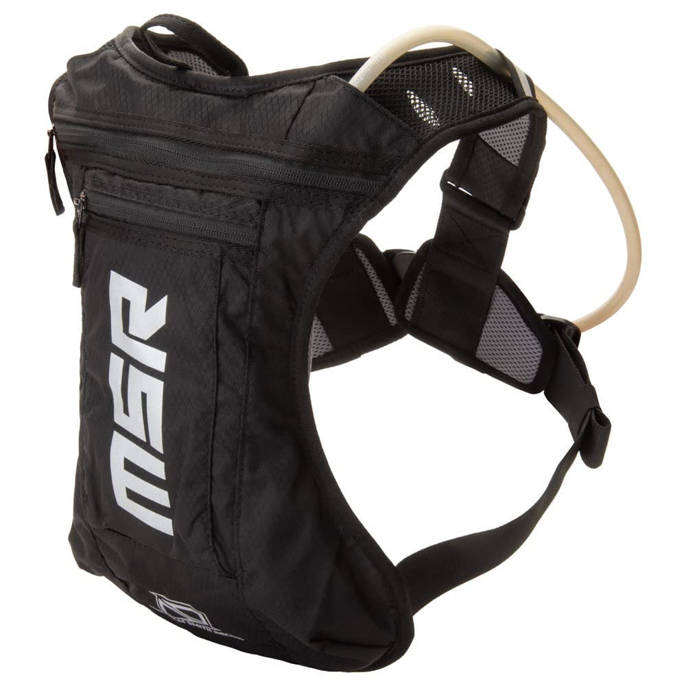 MSR Low-Profile Race Hydration Pack front view for off-road riding.