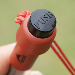 MSR Piezo Ignitor demonstrates simple push-button operation in use