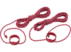 Close-up of MSR cam ring tensioner demonstrating secure, knot-free tensioning
