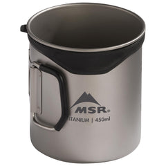 MSR Titan Cup fits PocketRocket inside for a ready ultralight stove system