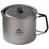 MSR Titan 900 mL kettle packed for ultralight solo backpacking.