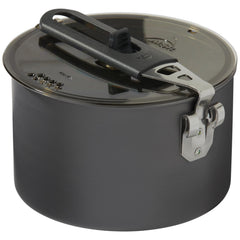 MSR Trail Lite pot nestled in pack shows nesting capability for quick trail meals