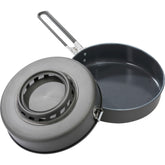 MSR WindBurner 8-Inch ceramic skillet with folding handle for compact camping cooking