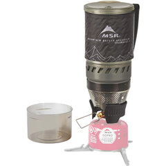 MSR WindBurner stove system in windy conditions delivering rapid boils.