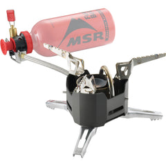 MSR XGK-EX multi-fuel stove demonstrates versatile fuel compatibility for expeditions.
