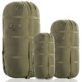 M-Tac compression sack olive 40l folded compactly saves space for travel.