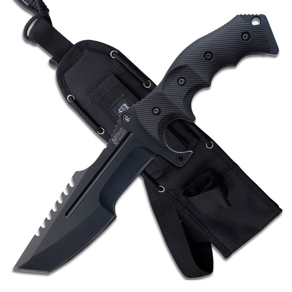 MTech USA Xtreme MX-8054 blade close-up showing edge robustness for field tasks