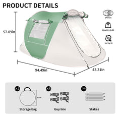 Mtenplay TENPLAY Pop Up Tent opened for quick shelter outdoors.
