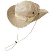 Mtgluk fishing hat wide brim beige - front view