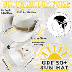 Mtgluk Fishing Hat side view showing adjustable chin strap