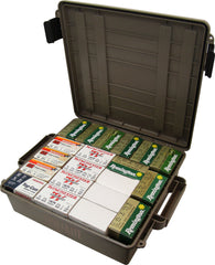 Double padlock tabbed security on ammo crate