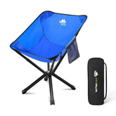 MTRVR ultra-lightweight backpacking chair folded compactly for backpacking trips