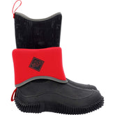 MUCK Kids Hale boot black side view highlights easy-on design for kids.