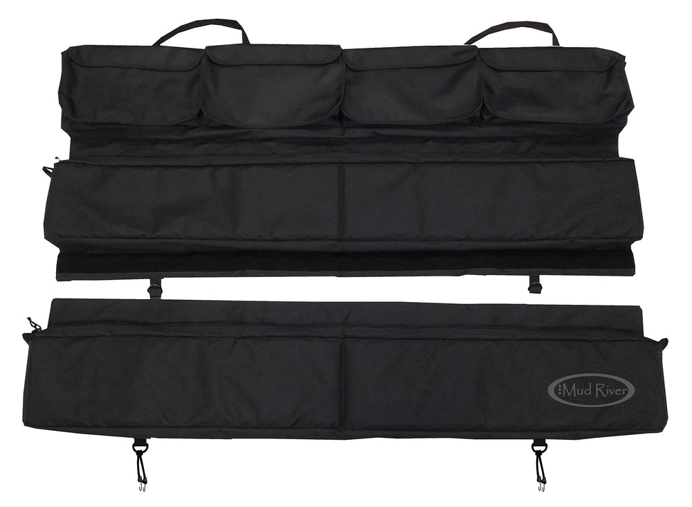 Mud River truck seat organizer top pockets offer quick-access gear