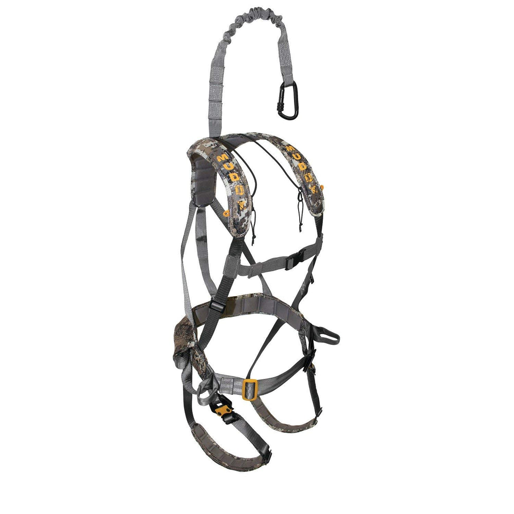 MUDDY Ambush Safety Harness with quick-release buckles for one-handed attachment in the field.
