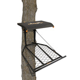 MUDDY The Boss XL hang-on stand setup for stealth deer hunting.