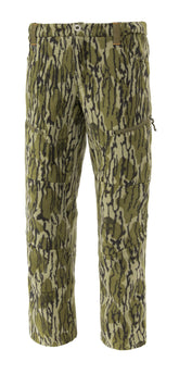 MUDDY DV8 Morph pants in Mossy Oak Bottomland, front view for rugged hiking comfort