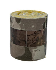 Muddy Ninja Strips Tape Combo Veil Canyon Gray, side view, easy adhesive application on gear