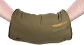 MUDDY Nucleus heated hand muff front view demonstrates warm, weatherproof protection for cold outings.