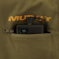 MUDDY Nucleus heated hand muff shooting finger with magnets enables quick action.