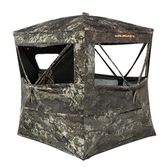 Muddy Prevue Evo ground blind side panel showing Evo Mesh visibility