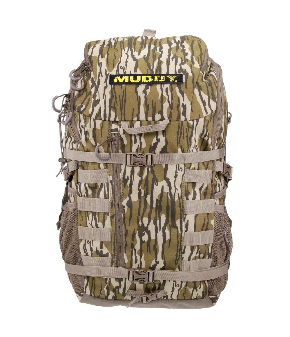 Muddy Pro 1500 MO with brown rain cover protecting gear in wet conditions.