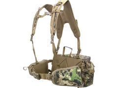 MUDDY Pro Lumbar 500 Pack waistbelt pockets with silent zippers for discreet access.