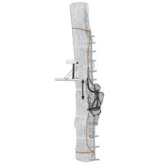 Two Prusik knots on MUDDY Safe-Line enabling smooth climbs