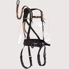 Close-up of Safeguard Youth Combo harness showing 360-degree tether