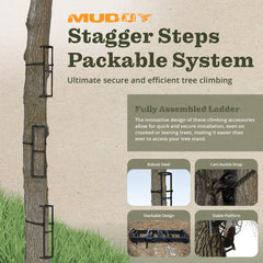 Each Muddy Section is 31 inches tall for comfortable climbing.