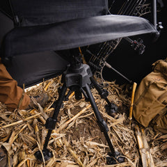 Muddy Swivel Ground Seat 360-degree swivel enables quick target adjustments.