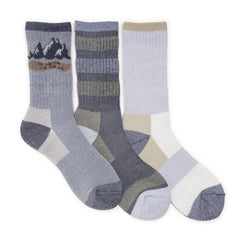 MUK LUKS heat retainer socks blue back view emphasizes flexible pull-on design