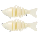 Beige multi-joint fish lure body blank