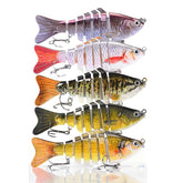 Multi-segmented glide swim lure with articulated joints