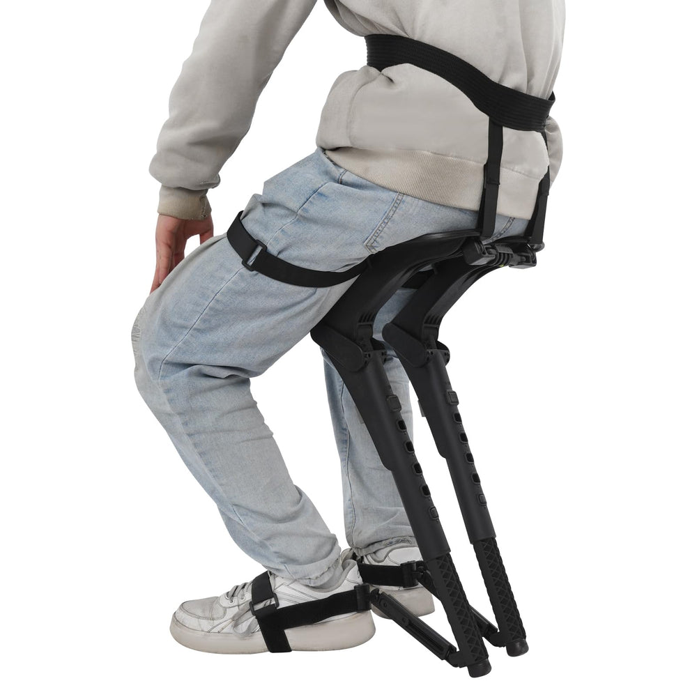 MUSESPANI Wearable Chair with folding seat for portable rest.
