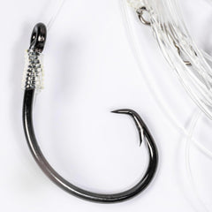 Mustad BlacktipH live bait rig premium swivel reduces line twist for clean presentations.