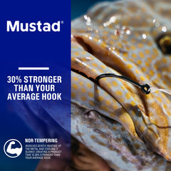 Mustad Demon Offset Circle 4X Strong 8/0 close-up point emphasizes ultra-point sharpness