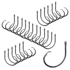 Mustad Demon Perfect Circle Hook with wide gap; 2X strong wire for big-game fishing.