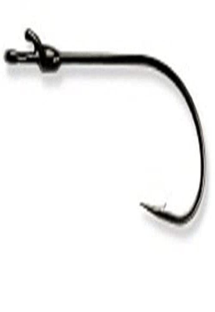Mustad Grip-Pin Edge Finesse Soft Plastics in black nickel 1/0 with weedless grip for secure baits