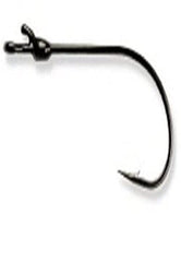 Mustad Grip-Pin Edge Finesse Soft Plastics in black nickel 1/0 with weedless grip for secure baits