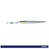 Mustad Moonriser Jig 150g blue sardine top view, ideal for tuna jigging