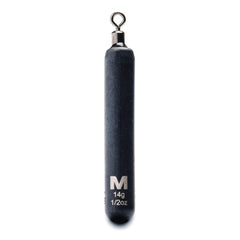 Mustad Skinny Drop Shot Weight half-ounce side view showing compact form